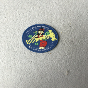 Round Embroidered Patches Personalized Cartoon Girls Embroidery Patch for Coats 