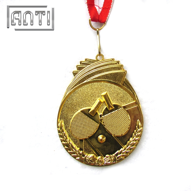 Hot Selling Custom Ping Pong Medal Silver Medal Gold Medal Sport Medal 