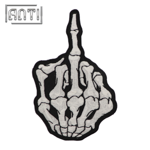 Cost Effective Embroidered Patches Wholesale Embroidery Patch with Finger for Clothing