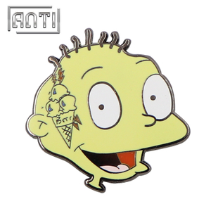 Cartoon Badge Simpsons Lapel Pin Black Nickle Pins for Kids