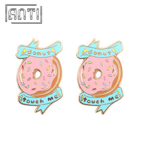 Custom Donut Badge Enamel Lapel Pins Cute Badge for Cloth
