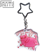 Custom Cute Cartoon Characters Acrylic Key Ring Cupid Archery Design Offset Printing Lovers Key Ring A Gift For a Good Friend