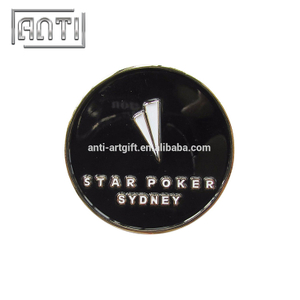 black and white circle soft enamel badge