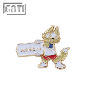 white rabbit leller soft enamel metal badge