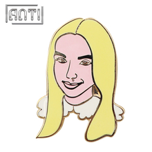 Gold Enamel Collar Lapel Pin Logo for Women