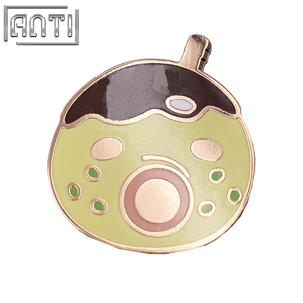 Cartoon Cute Sticky Rice Balls With Badge Funny High Quality Design Gold Metal Hard Enamel Zinc Alloy Lapel Pin