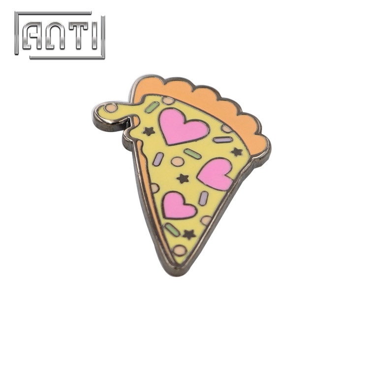 Cartoon Pizza Lapel Pin Enamel for Kids